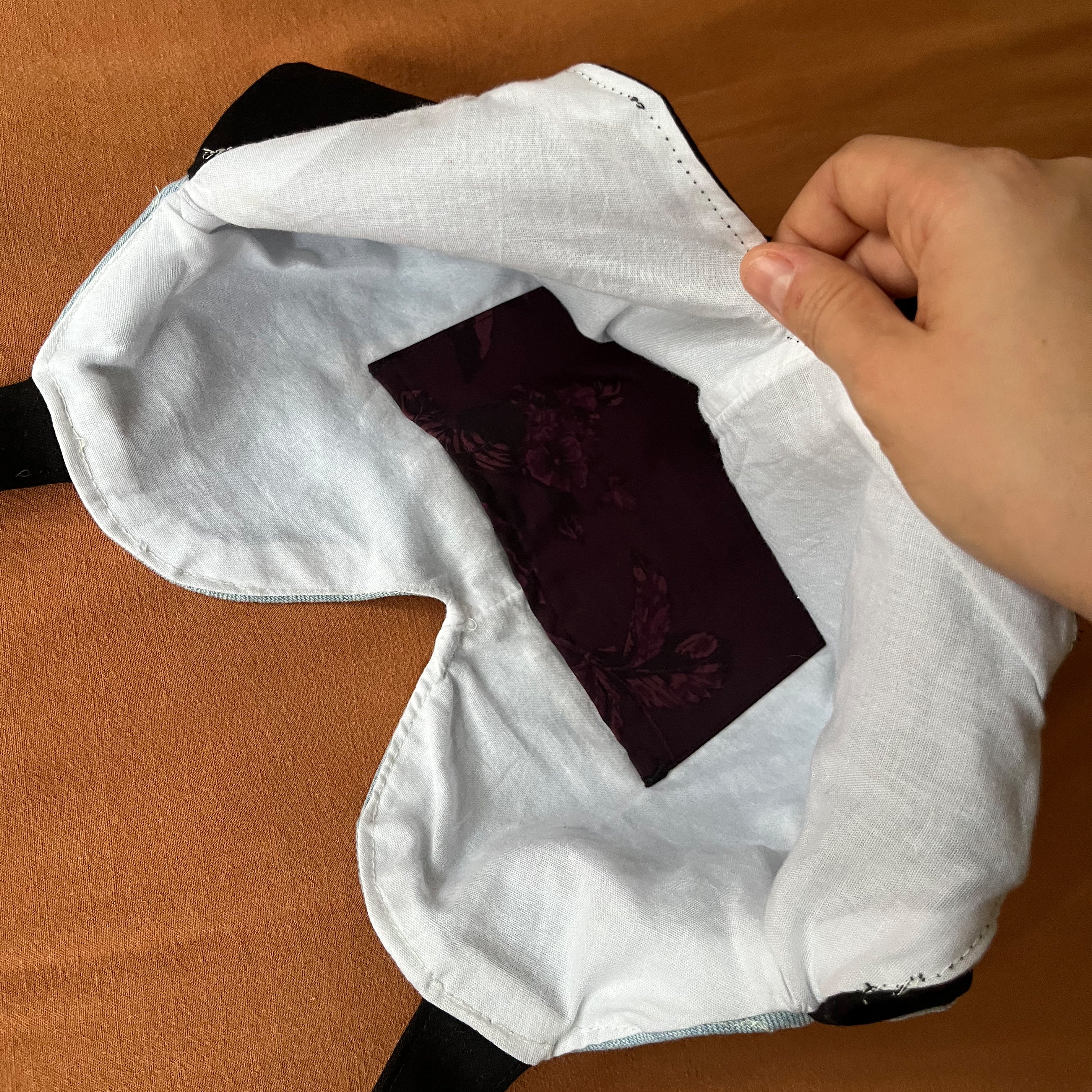 Black and Blue Heart Tote