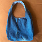 Denim and Blue Gingham Bag