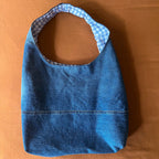 Denim and Blue Gingham Bag