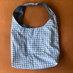 Denim and Blue Gingham Bag