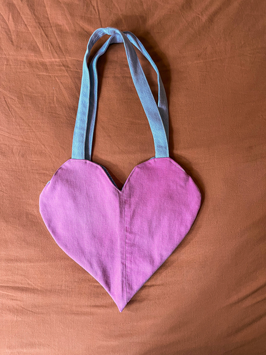 Pink and Blue Heart Tote