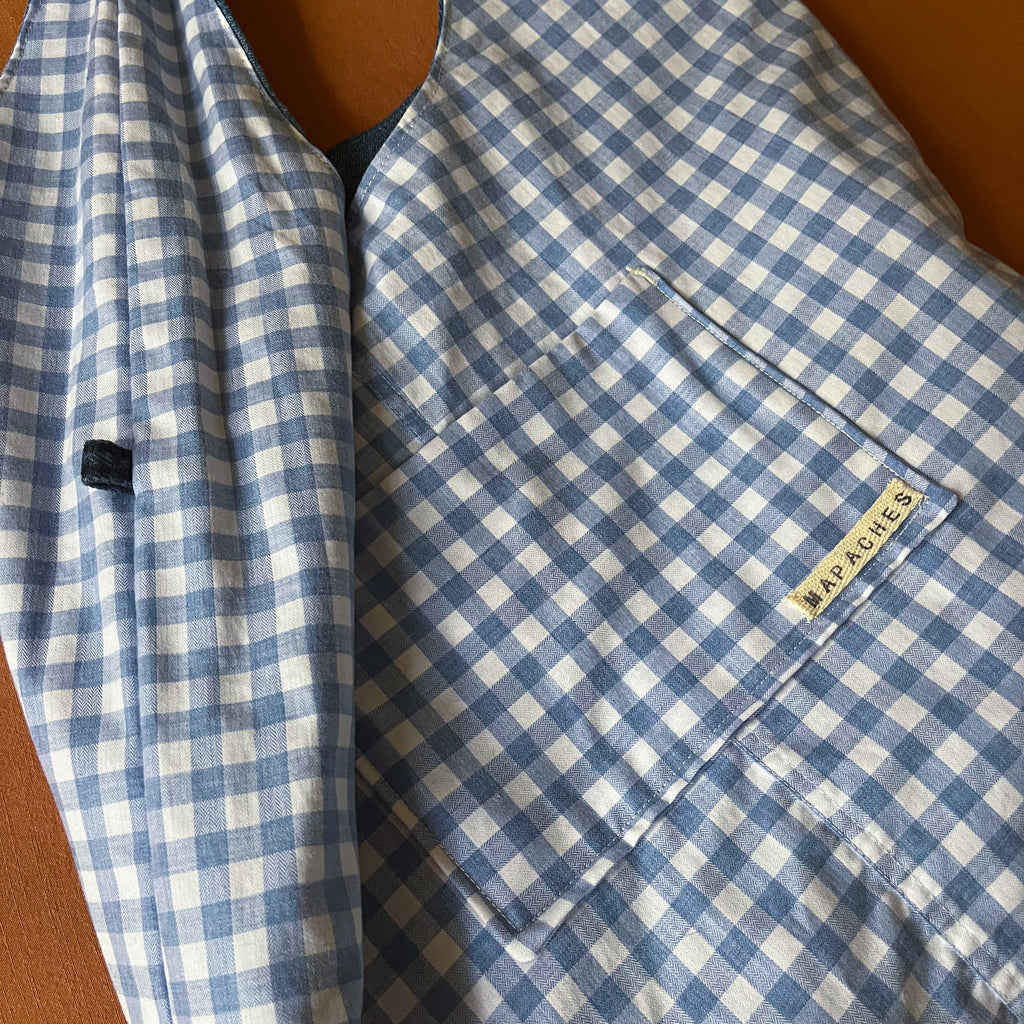 Denim and Blue Gingham Bag