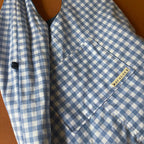 Denim and Blue Gingham Bag