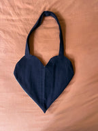 Black and Blue Heart Tote