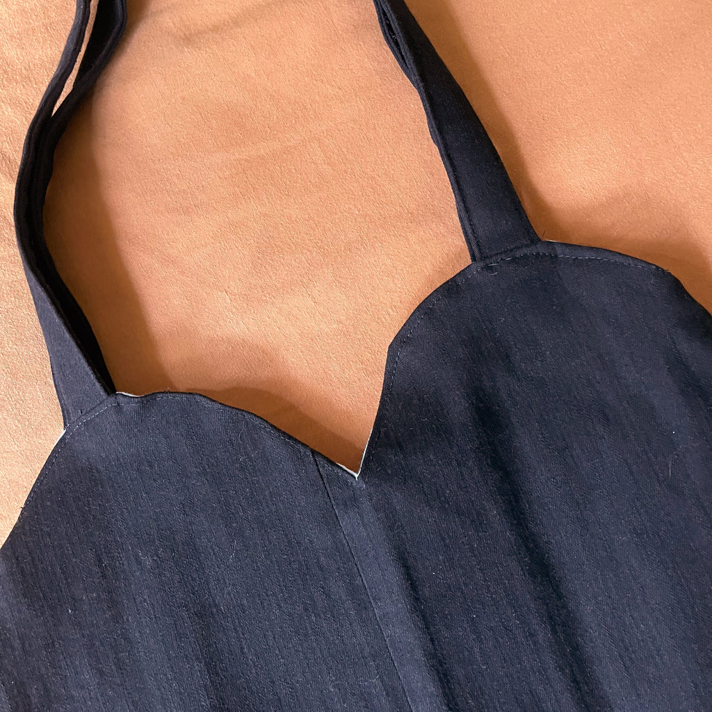 Black and Blue Heart Tote