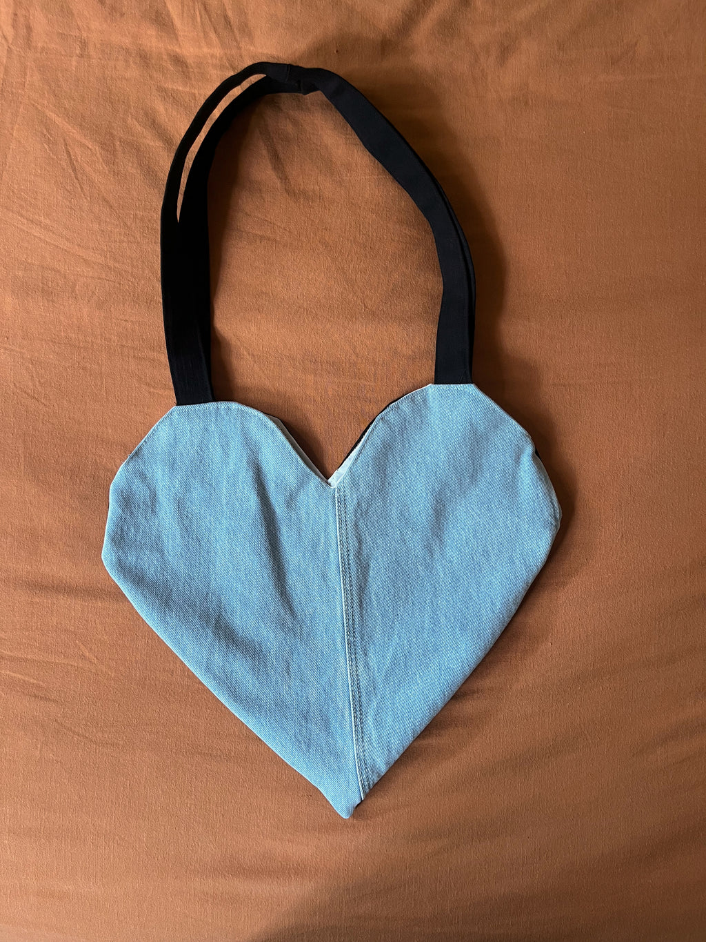 Black and Blue Heart Tote
