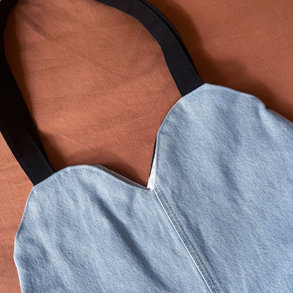 Black and Blue Heart Tote