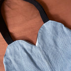 Black and Blue Heart Tote