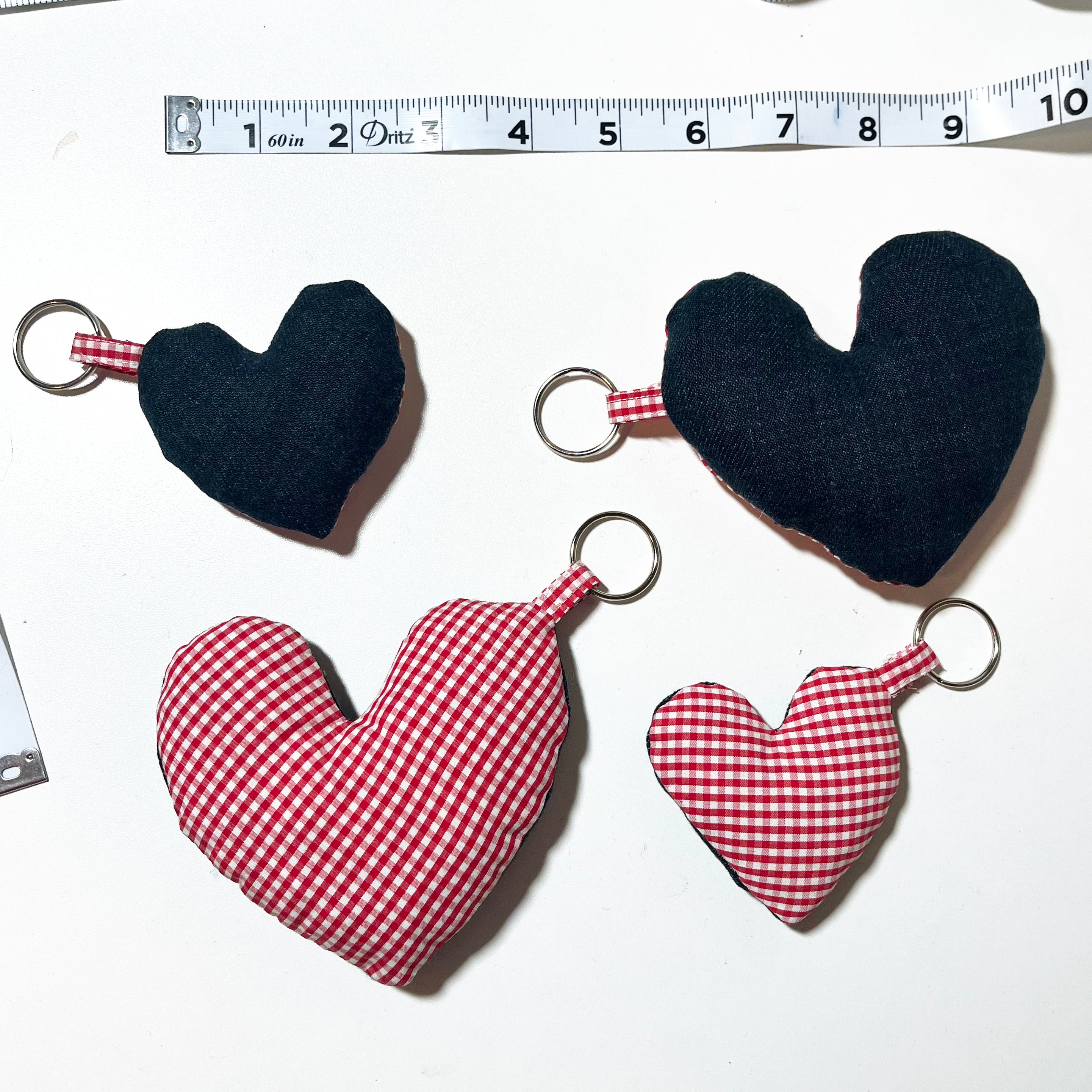 Scrap Puffy Heart Keychain
