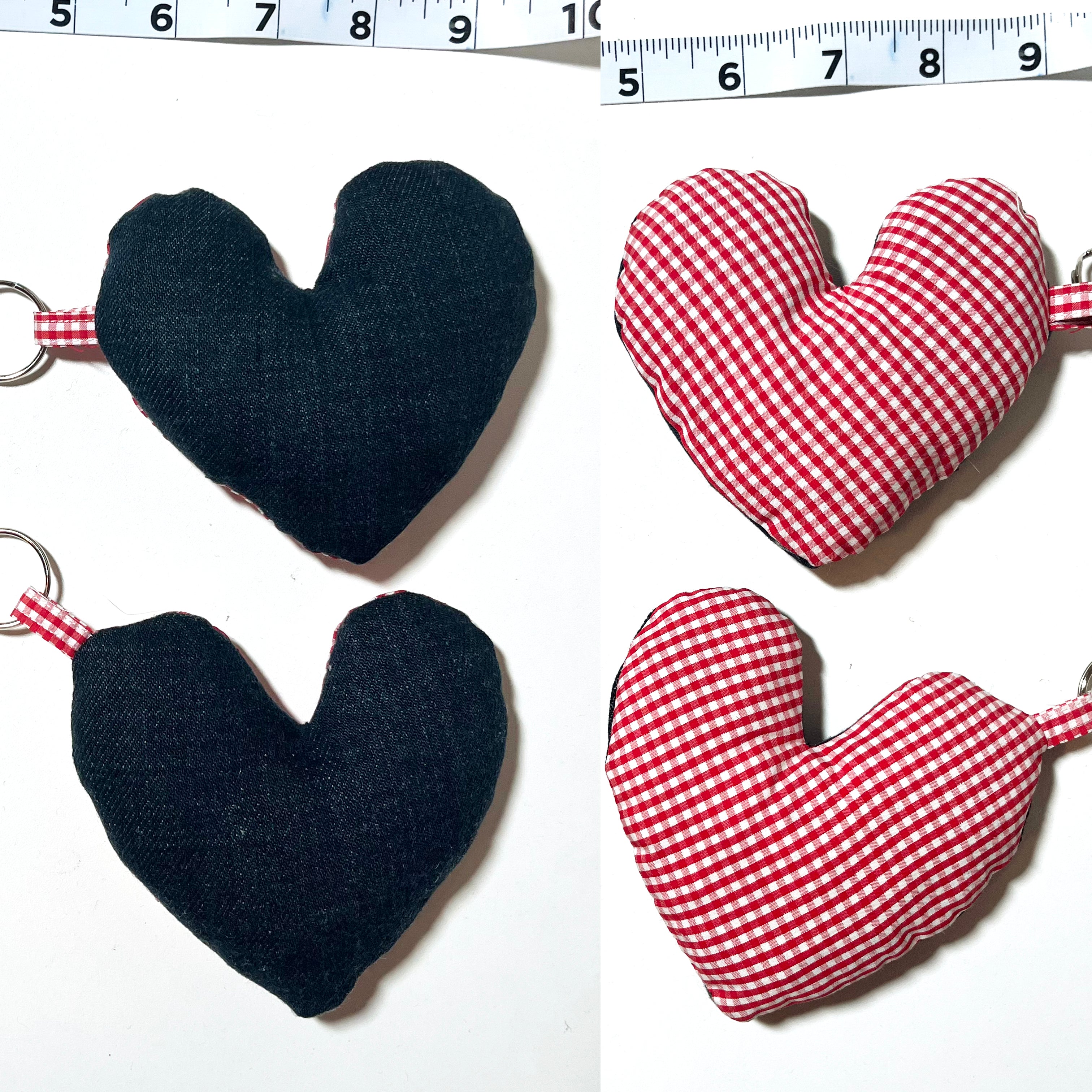 Scrap Puffy Heart Keychain