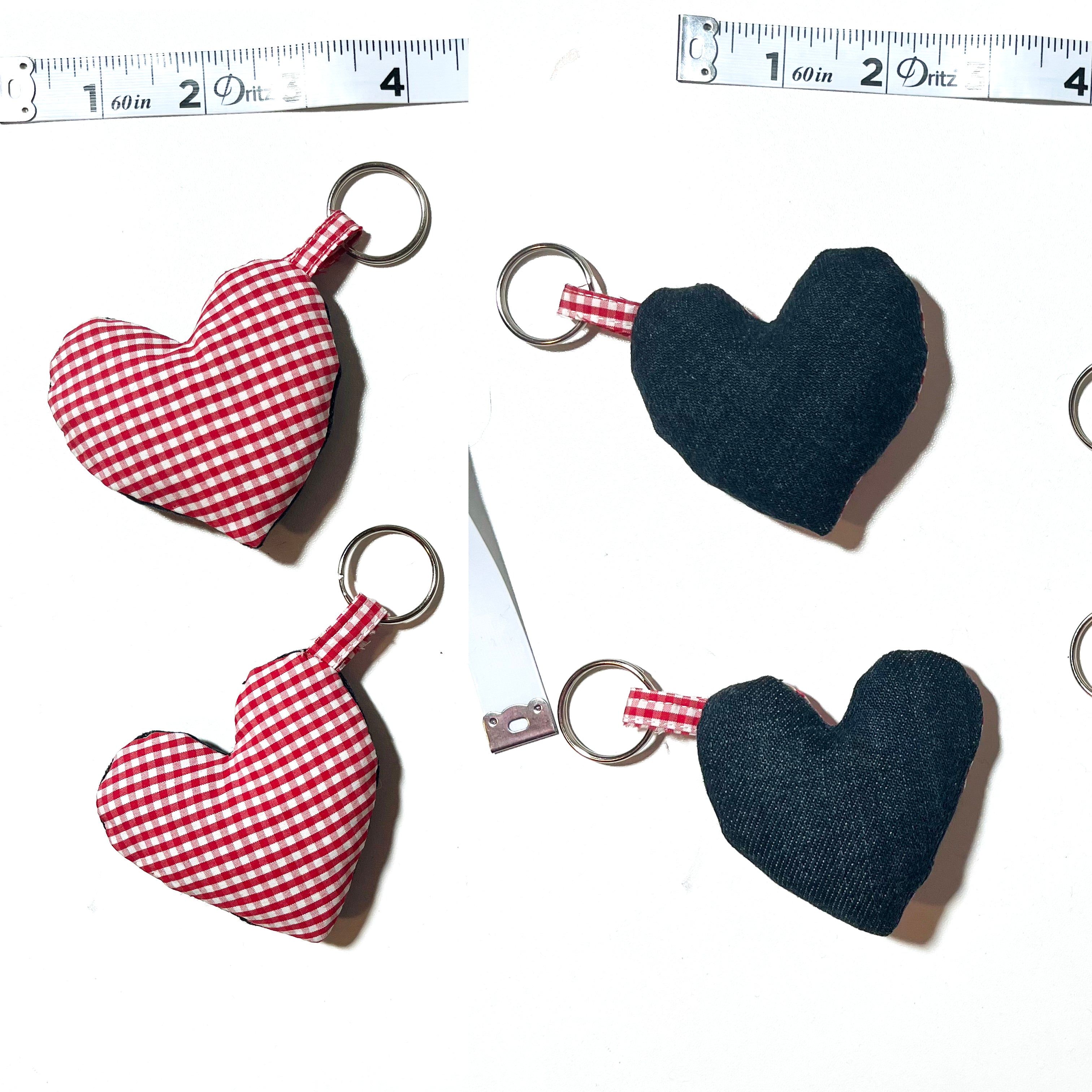 Scrap Puffy Heart Keychain