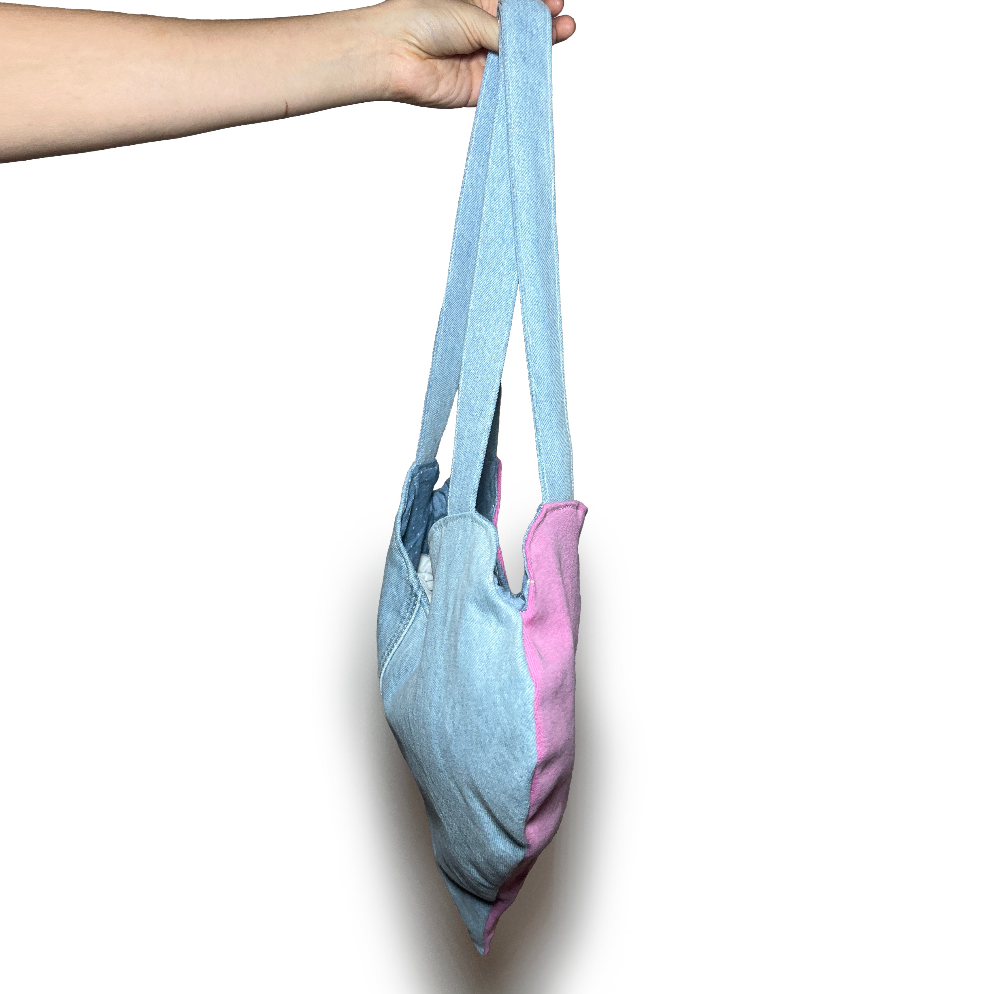 Pink and Blue Heart Tote