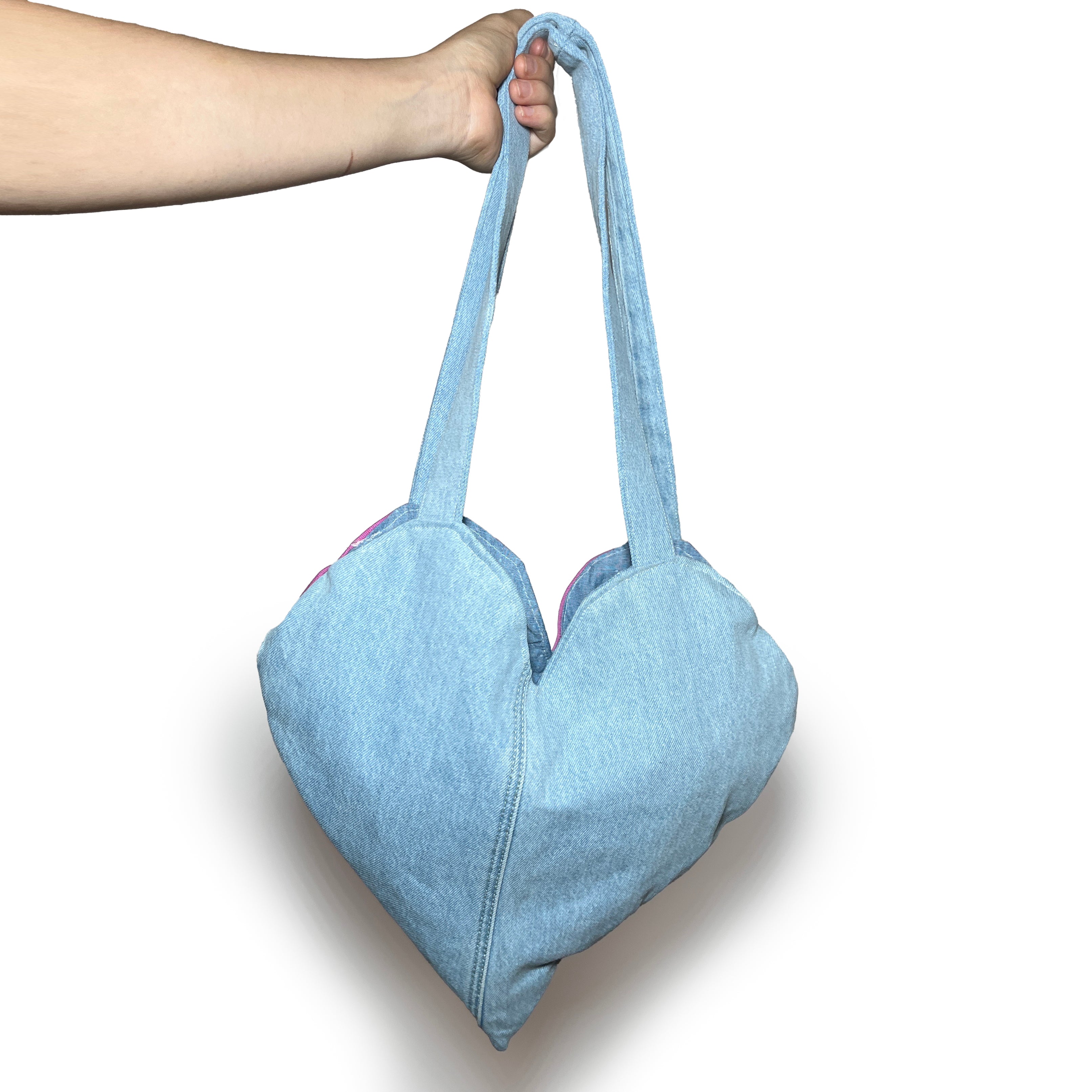 Pink and Blue Heart Tote