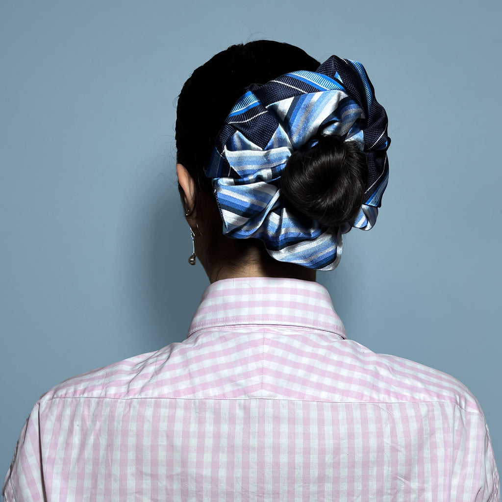 100% Silk Tie Scrunchie