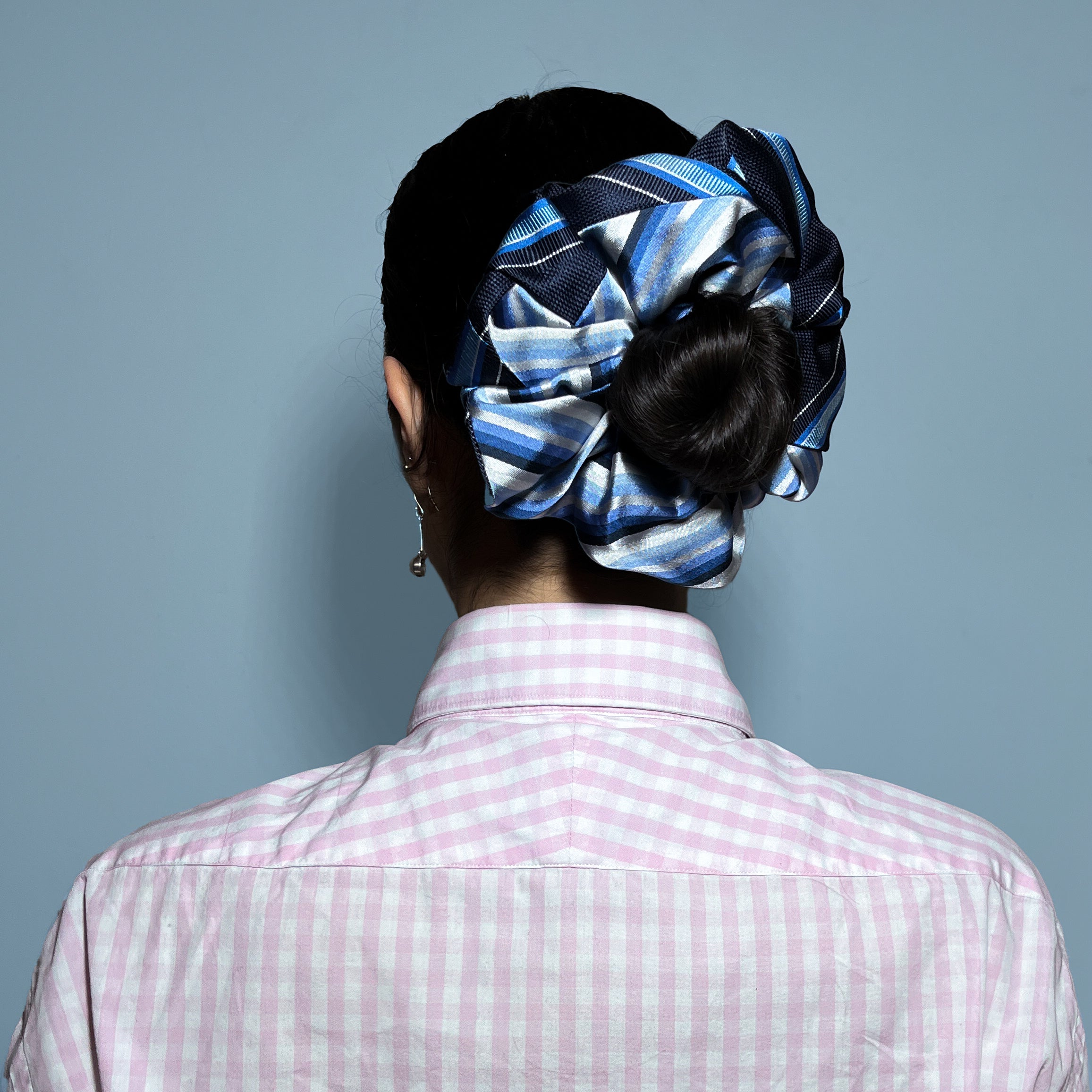 100% Silk Tie Scrunchie