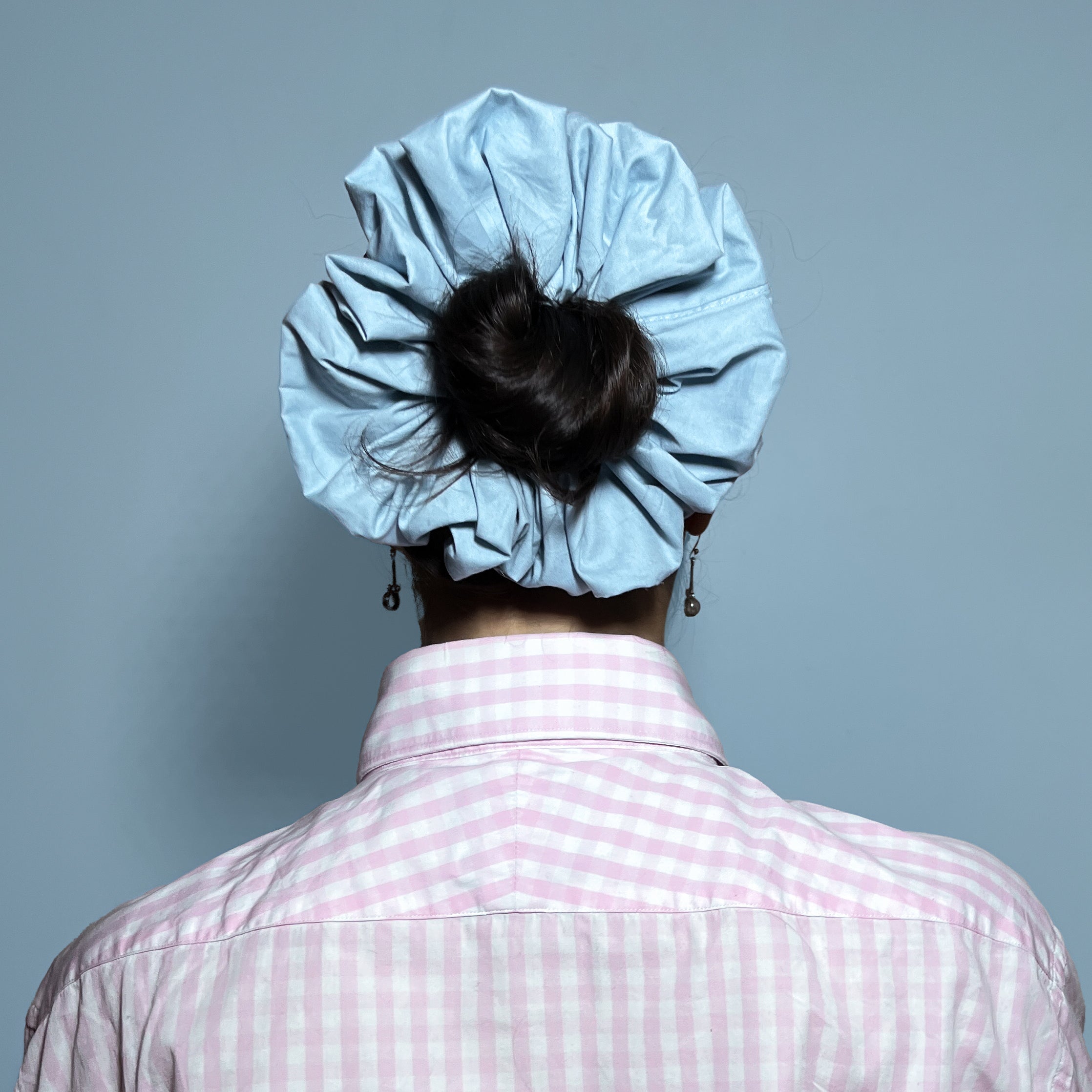 Dusty Blue 100% Cotton Sheet Scrunchie