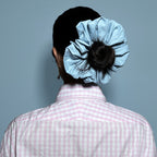 Dusty Blue 100% Cotton Sheet Scrunchie