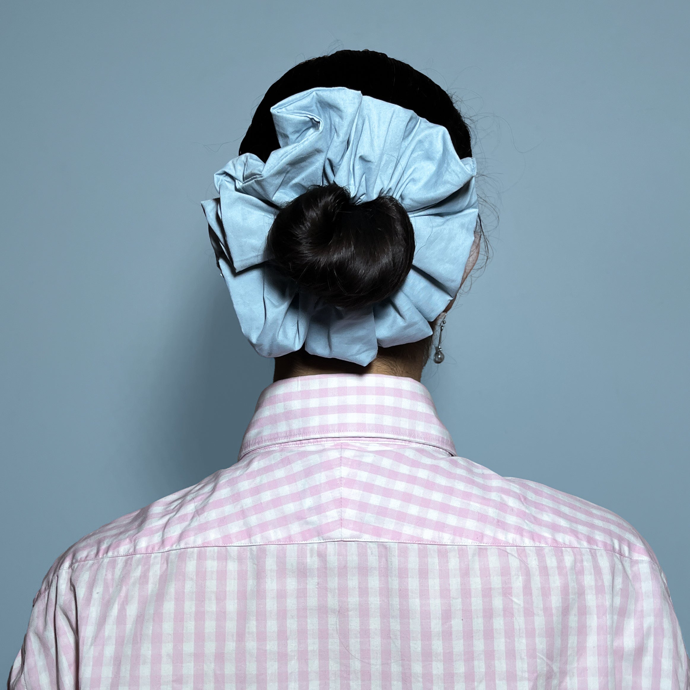 Dusty Blue 100% Cotton Sheet Scrunchie