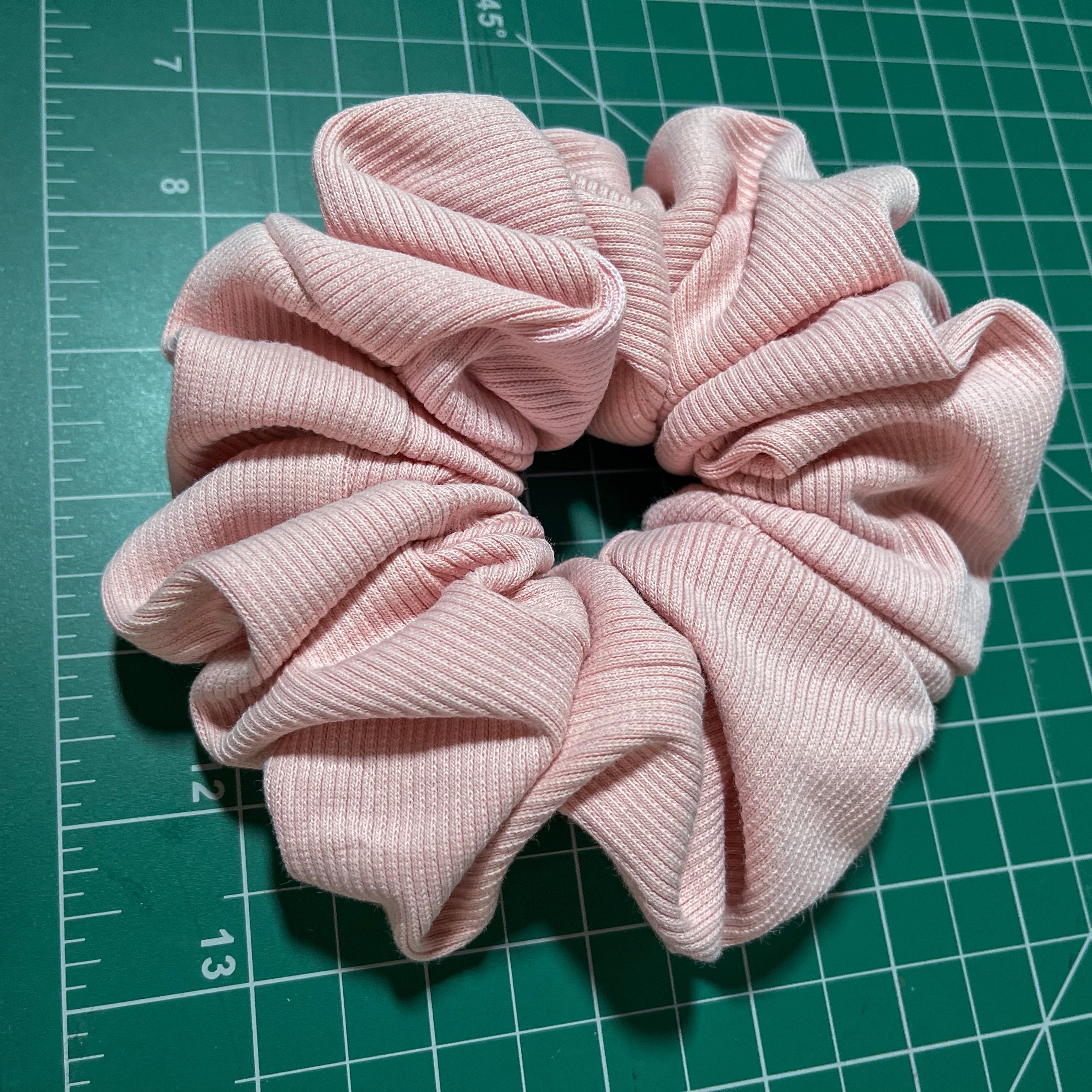 Pink Knit 100% Cotton Shirt Scrunchie
