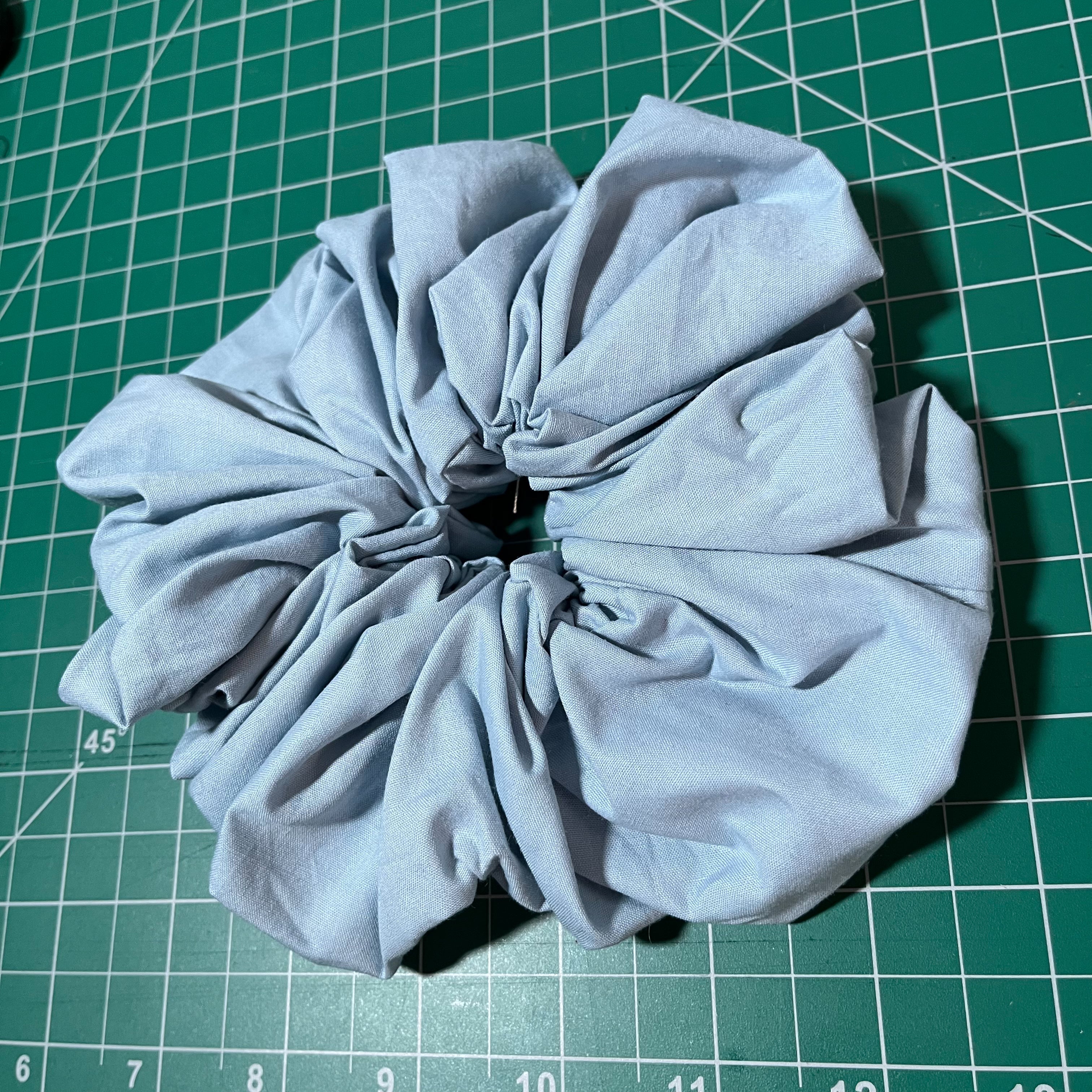 Dusty Blue 100% Cotton Sheet Scrunchie