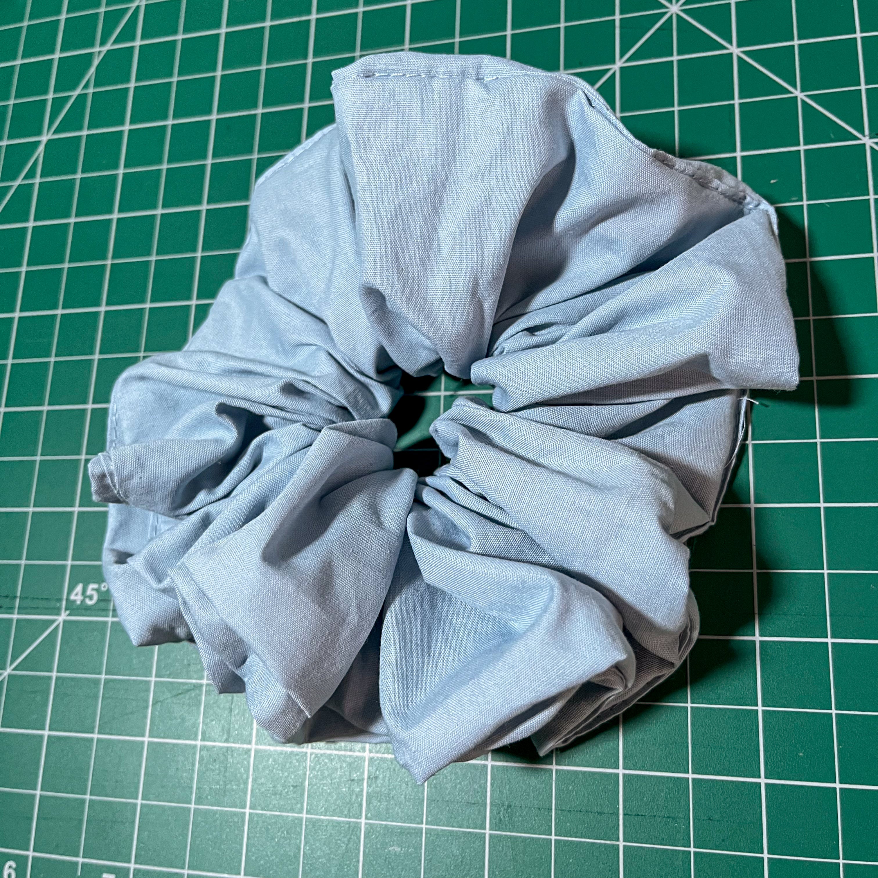 Dusty Blue 100% Cotton Sheet Scrunchie