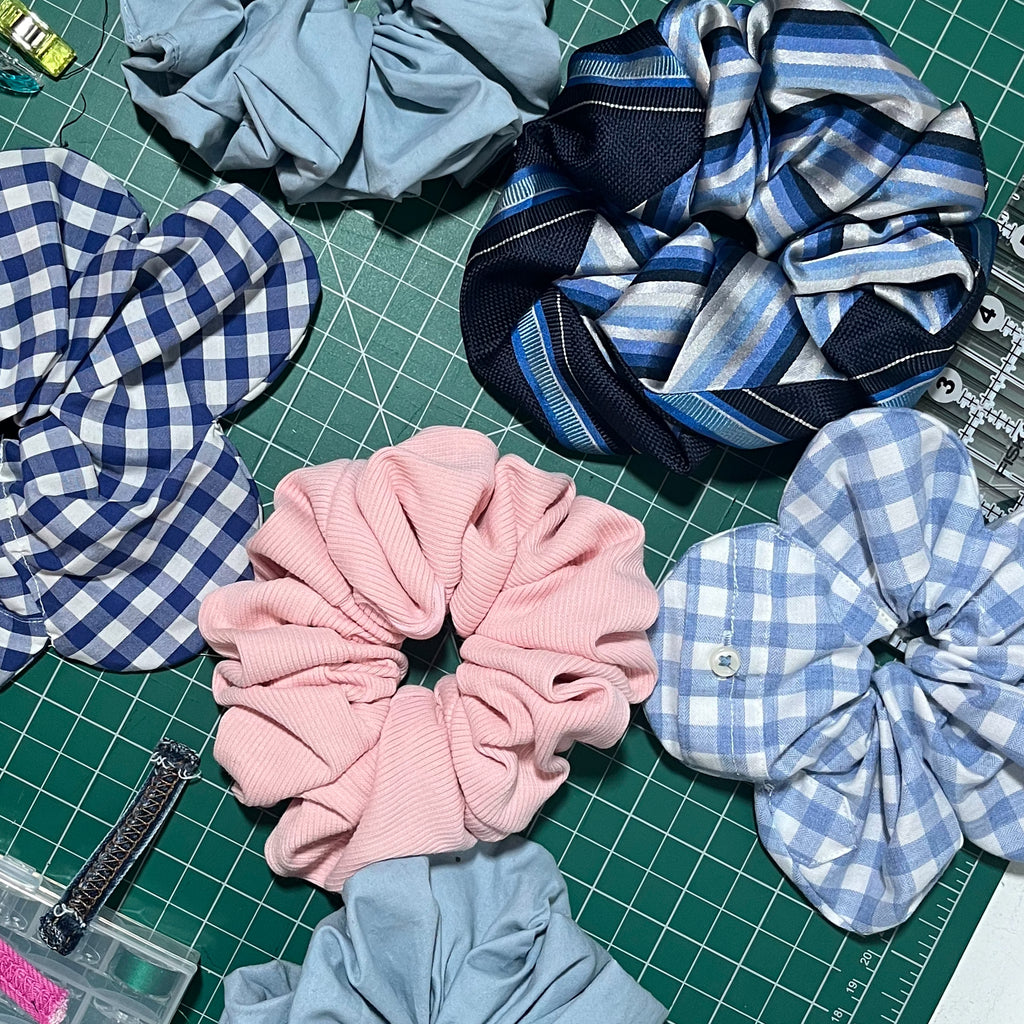 100% Silk Tie Scrunchie