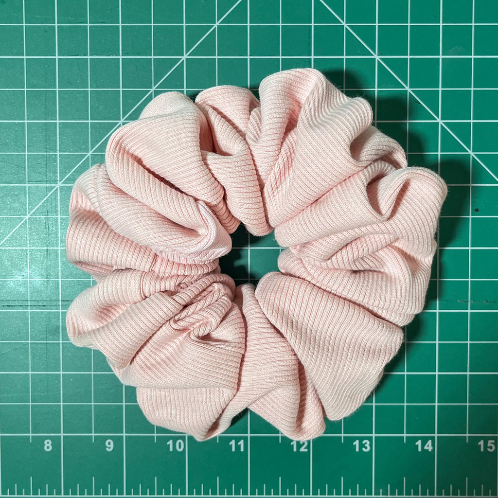 Pink Knit 100% Cotton Shirt Scrunchie