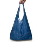 Denim and Blue Gingham Bag
